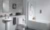 Варианты дизайна ванной комнаты с применением угловых конструкций в сантехнике